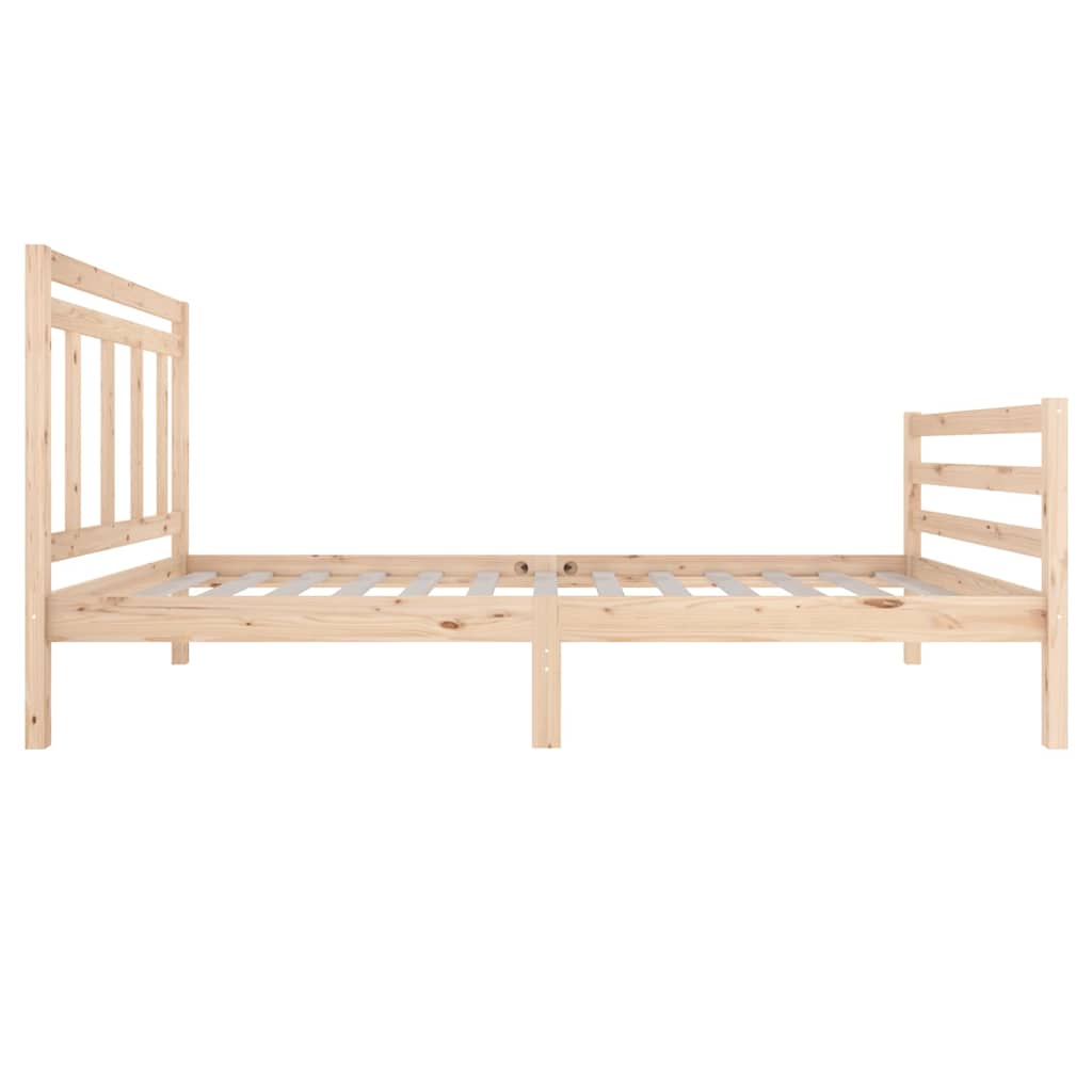 vidaXL Bed Frame without Mattress Solid Wood 100x200 cm - Brown - 205.5 x 106 x 100 cm