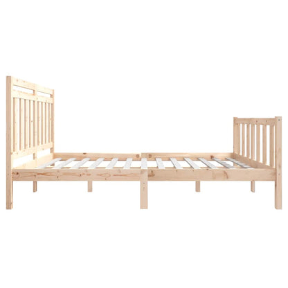 vidaXL Bed Frame without Mattress Solid Wood 140x200 cm - Brown - 205.5 x 146 x 100 cm - 64658