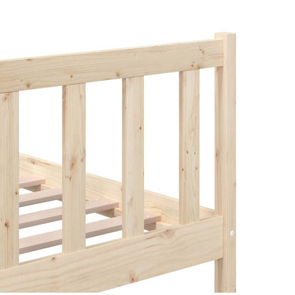 vidaXL Bed Frame without Mattress Solid Wood 160x200 cm - Brown - 205.5 x 166 x 100 cm - 64694