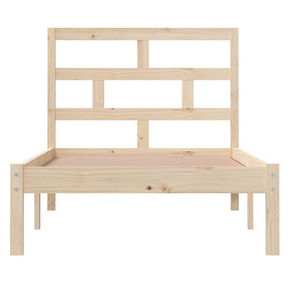 vidaXL Bed Frame without Mattress Solid Wood 90x200 cm - Brown - 205.5 x 96 x 100 cm
