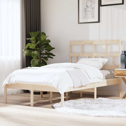 vidaXL Bed Frame without Mattress Solid Wood 120x200 cm - Brown - 205.5 x 126 x 100 cm