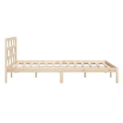 vidaXL Bed Frame without Mattress Solid Wood 160x200 cm - Brown - 205.5 x 166 x 100 cm - 64709