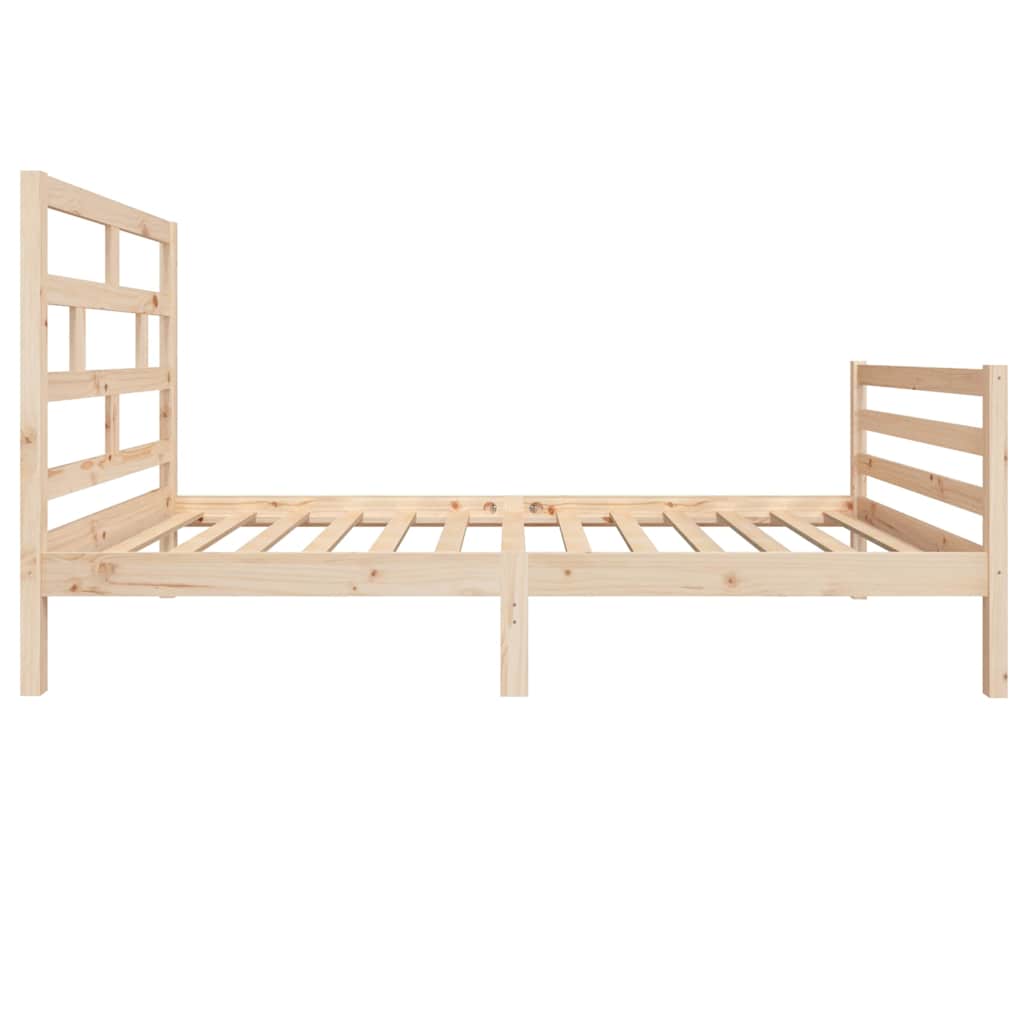 vidaXL Bed Frame without Mattress Solid Wood 100x200 cm - Brown - 205.5 x 106 x 100 cm - 64710