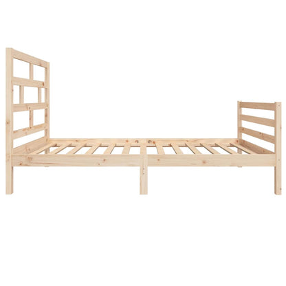 vidaXL Bed Frame without Mattress Solid Wood 100x200 cm - Brown - 205.5 x 106 x 100 cm - 64710