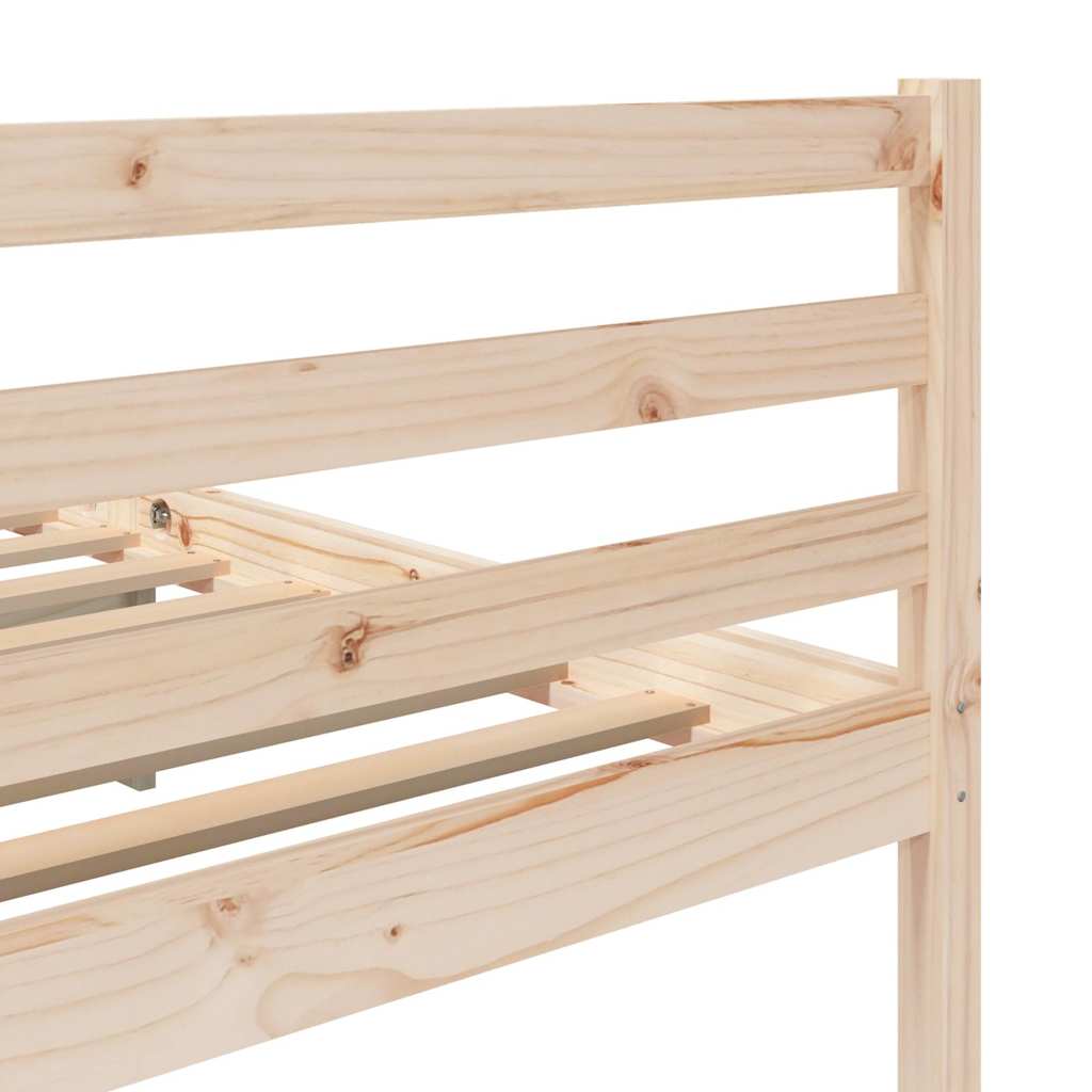 vidaXL Bed Frame without Mattress Solid Wood 100x200 cm - Brown - 205.5 x 106 x 100 cm - 64710