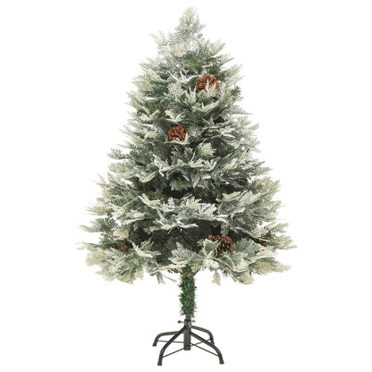 vidaXL Pre-lit Christmas Tree with Pine Cones Green 150 cm PVC&PE - 150 x 90 cm