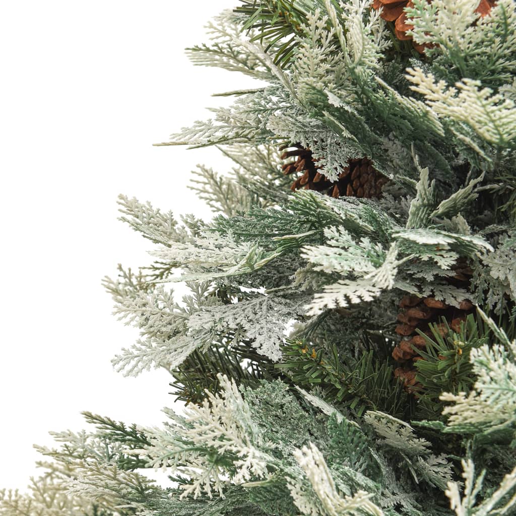 vidaXL Pre-lit Christmas Tree with Pine Cones Green 150 cm PVC&PE - 150 x 90 cm