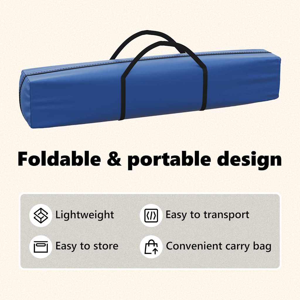 vidaXL Folding Party Tent with Sidewalls Blue 3x6 m