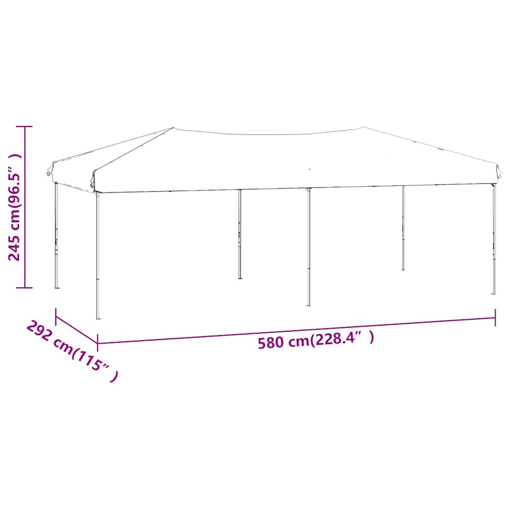 vidaXL Folding Party Tent with Sidewalls Blue 3x6 m