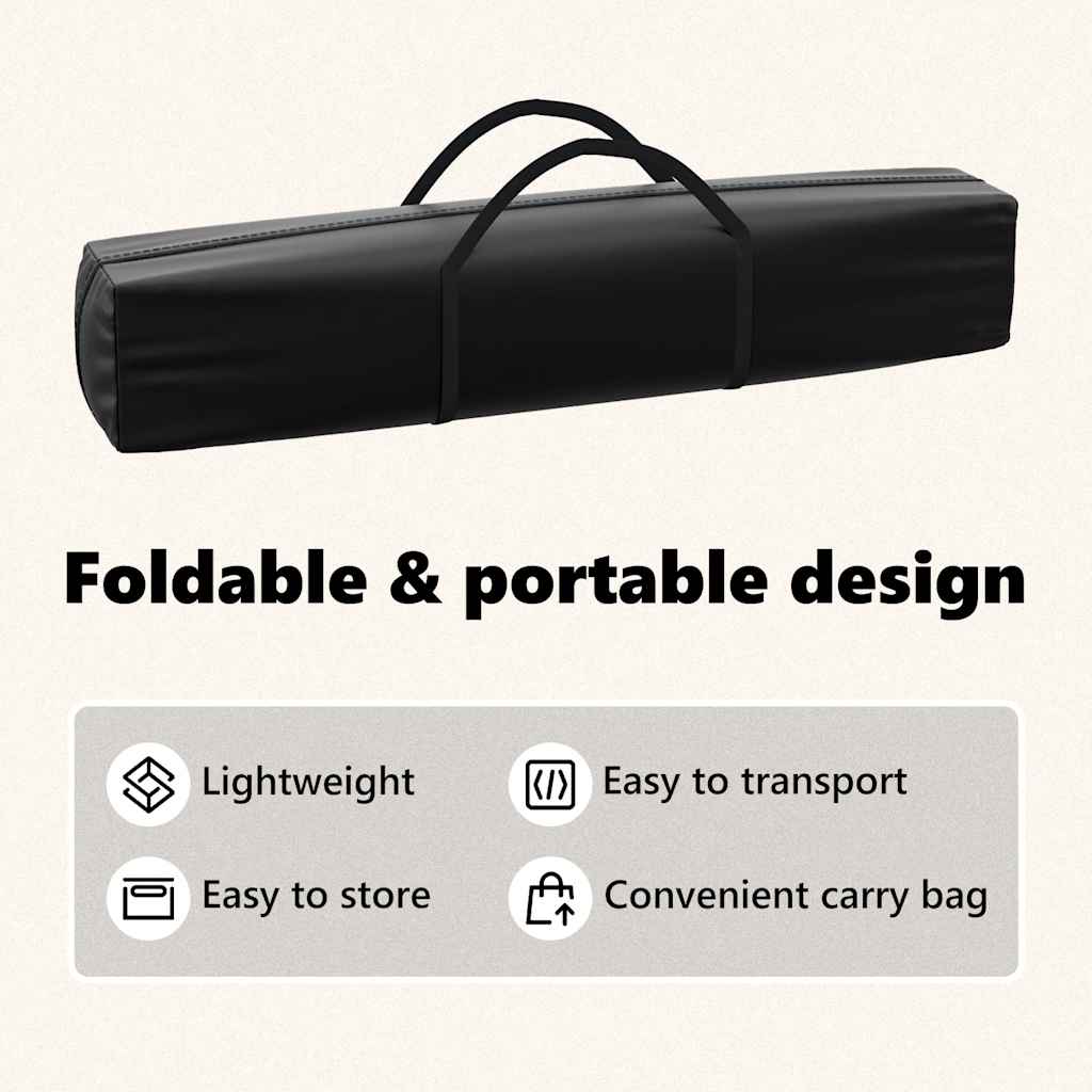 vidaXL Folding Party Tent with Sidewalls Black 3x6 m
