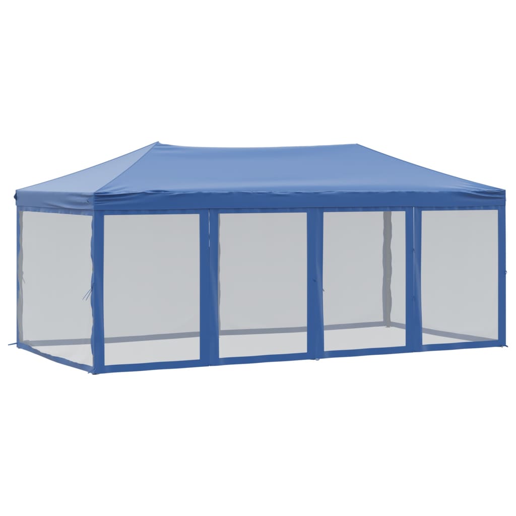 vidaXL Folding Party Tent with Sidewalls Blue 3x6 m - 12907