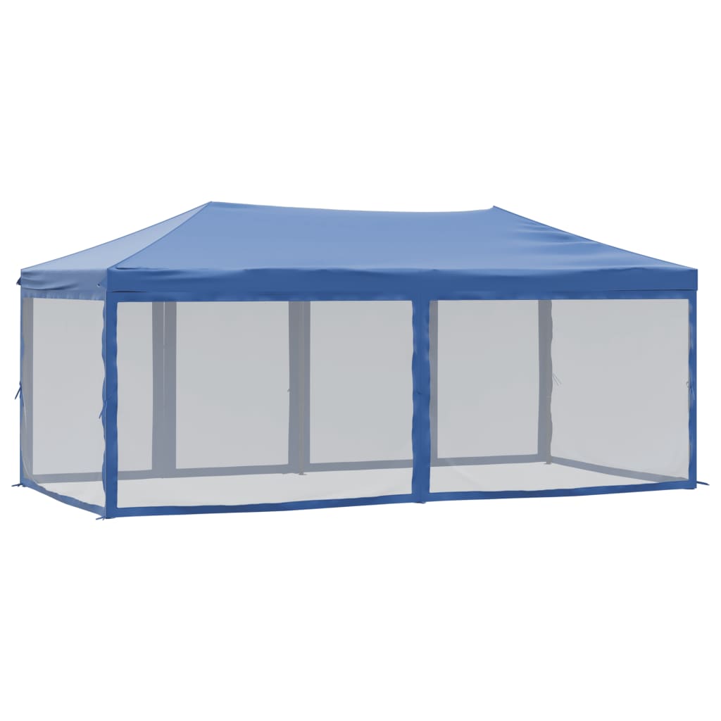 vidaXL Folding Party Tent with Sidewalls Blue 3x6 m - 12907