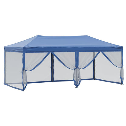 vidaXL Folding Party Tent with Sidewalls Blue 3x6 m - 12907