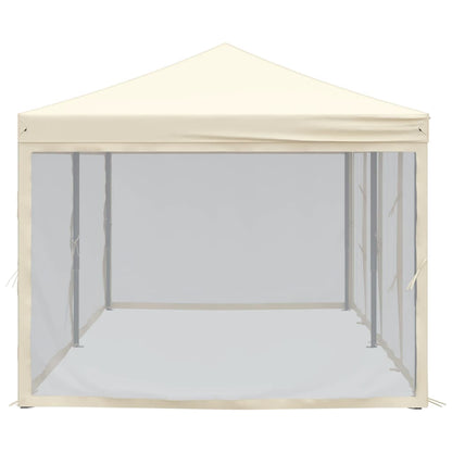 vidaXL Folding Party Tent with Sidewalls Cream 3x6 m - 12908