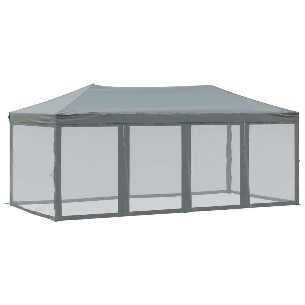 vidaXL Folding Party Tent with Sidewalls Anthracite 3x6 m - 12909