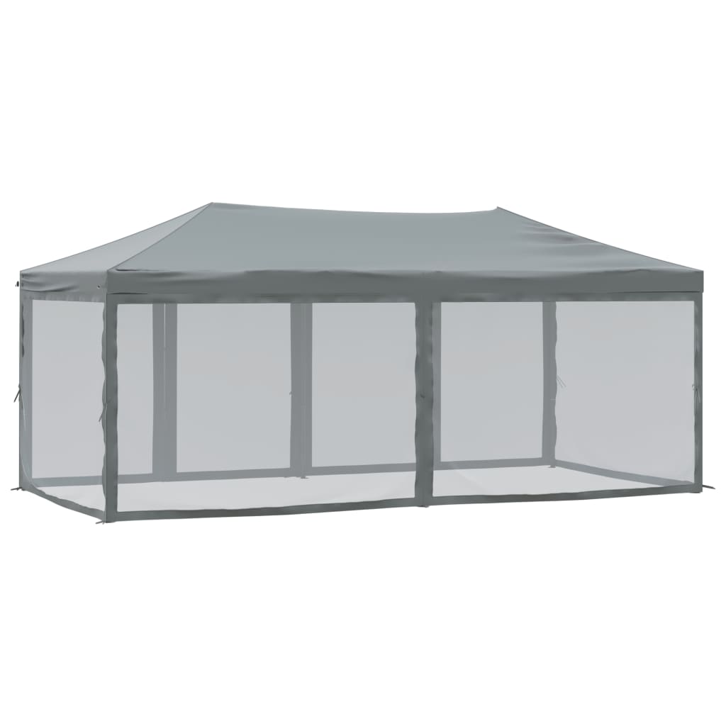 vidaXL Folding Party Tent with Sidewalls Anthracite 3x6 m - 12909