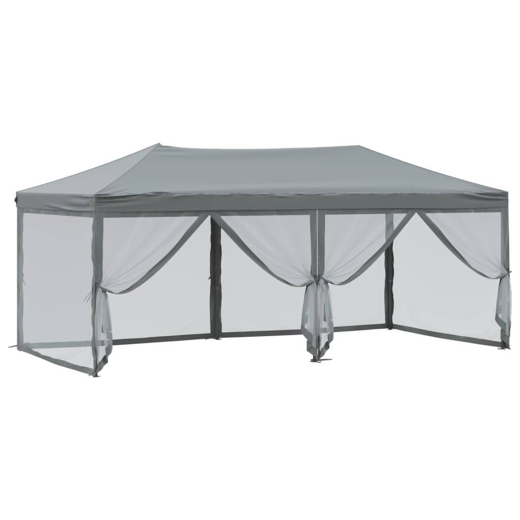 vidaXL Folding Party Tent with Sidewalls Anthracite 3x6 m - 12909