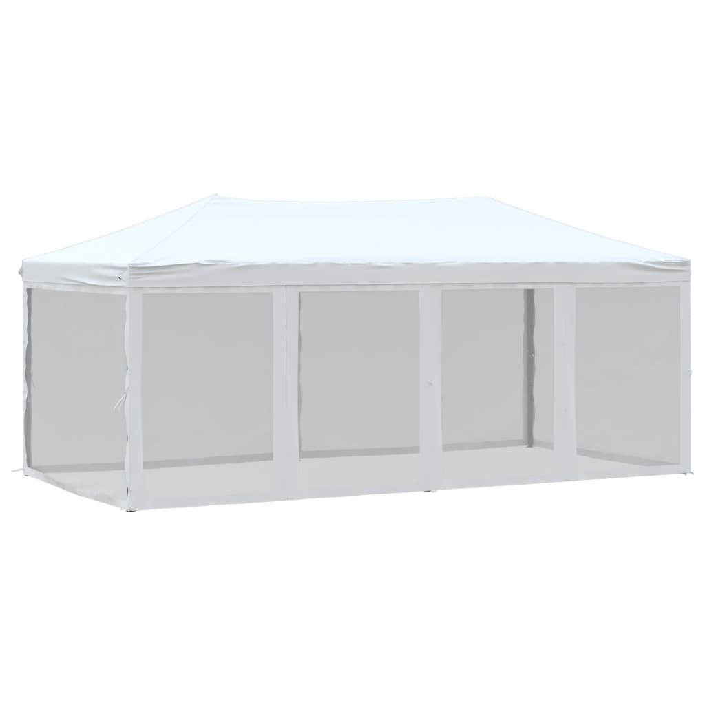 vidaXL Folding Party Tent with Sidewalls White 3x6 m - 12922