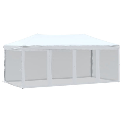 vidaXL Folding Party Tent with Sidewalls White 3x6 m - 12922