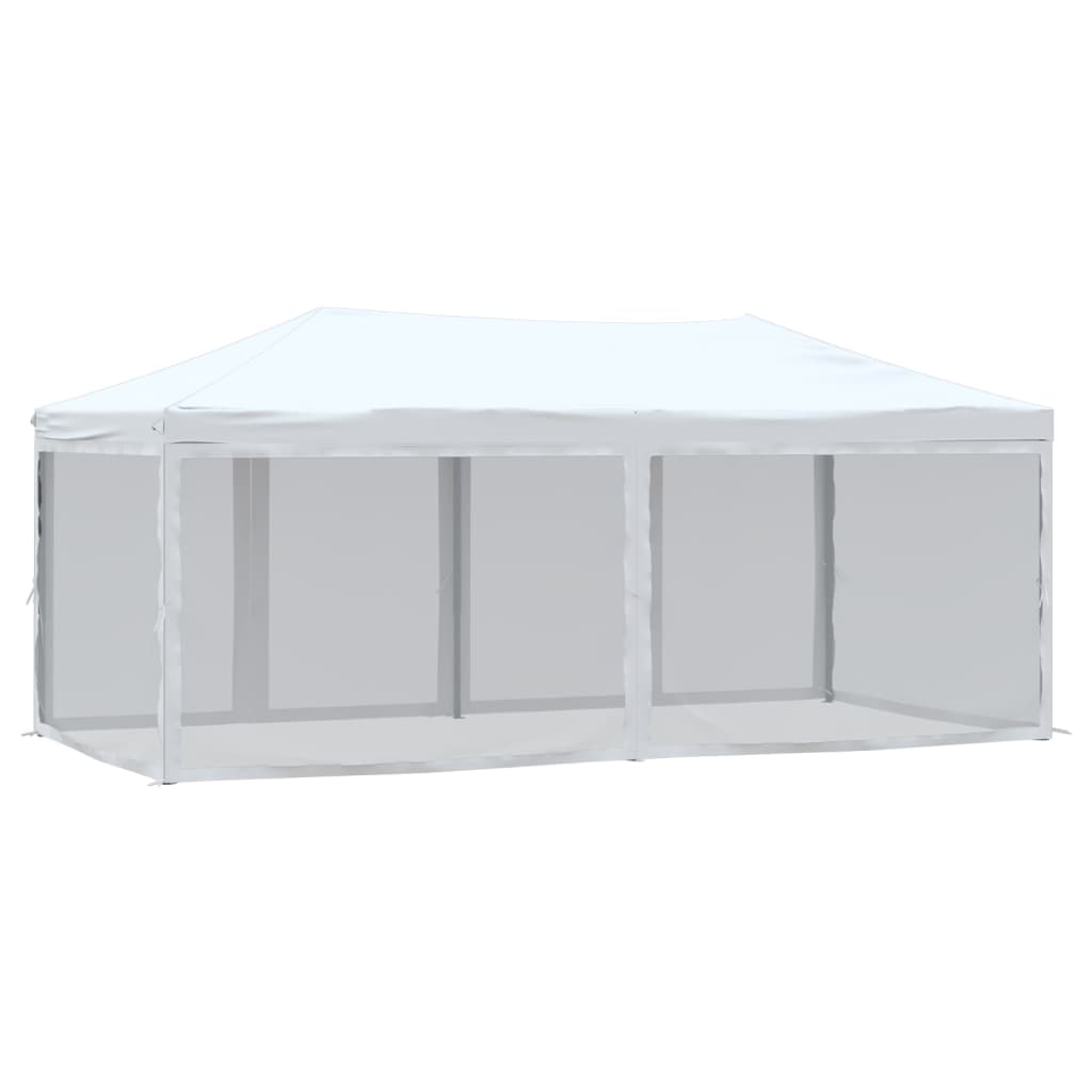 vidaXL Folding Party Tent with Sidewalls White 3x6 m - 12922