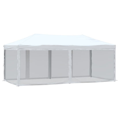 vidaXL Folding Party Tent with Sidewalls White 3x6 m - 12922