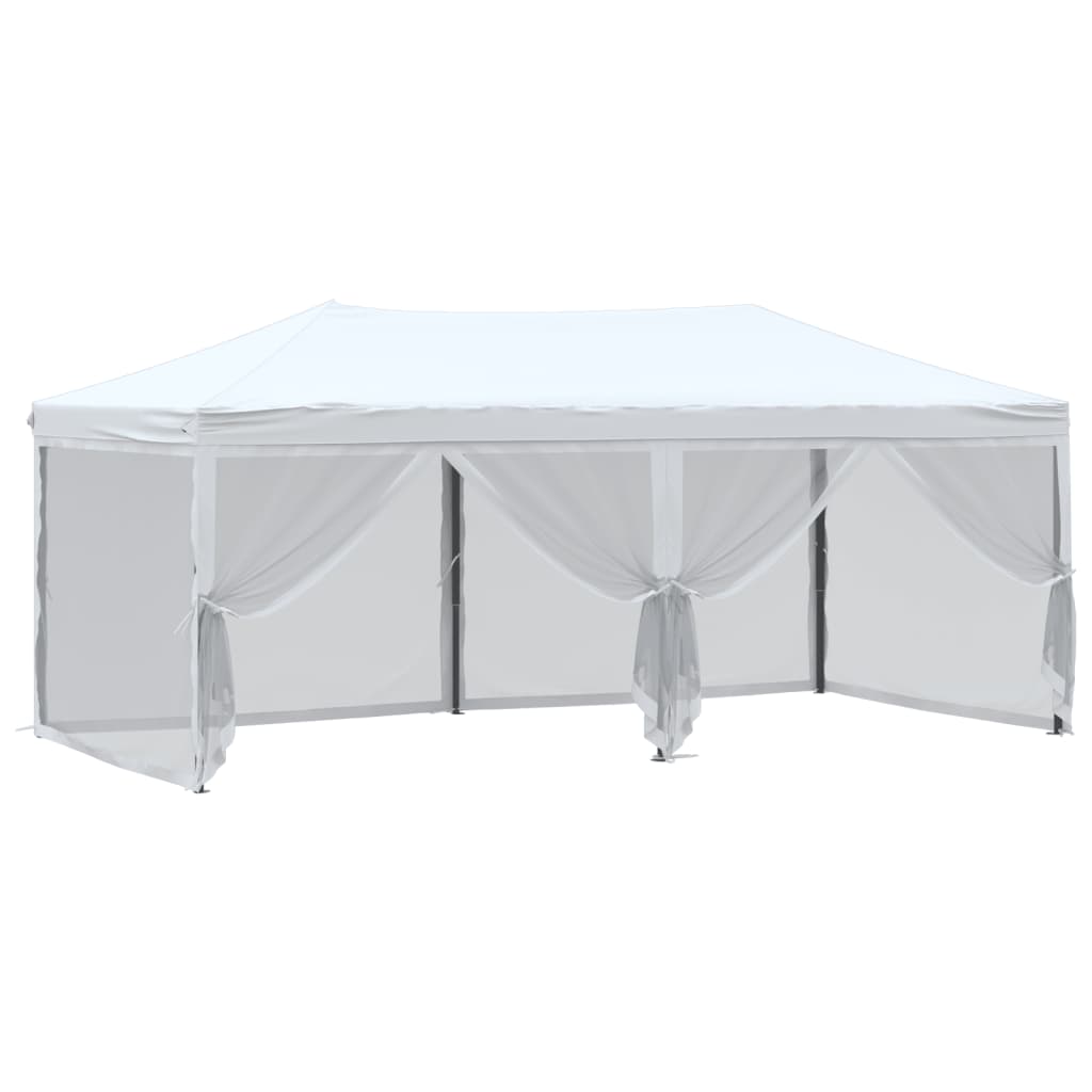 vidaXL Folding Party Tent with Sidewalls White 3x6 m - 12922