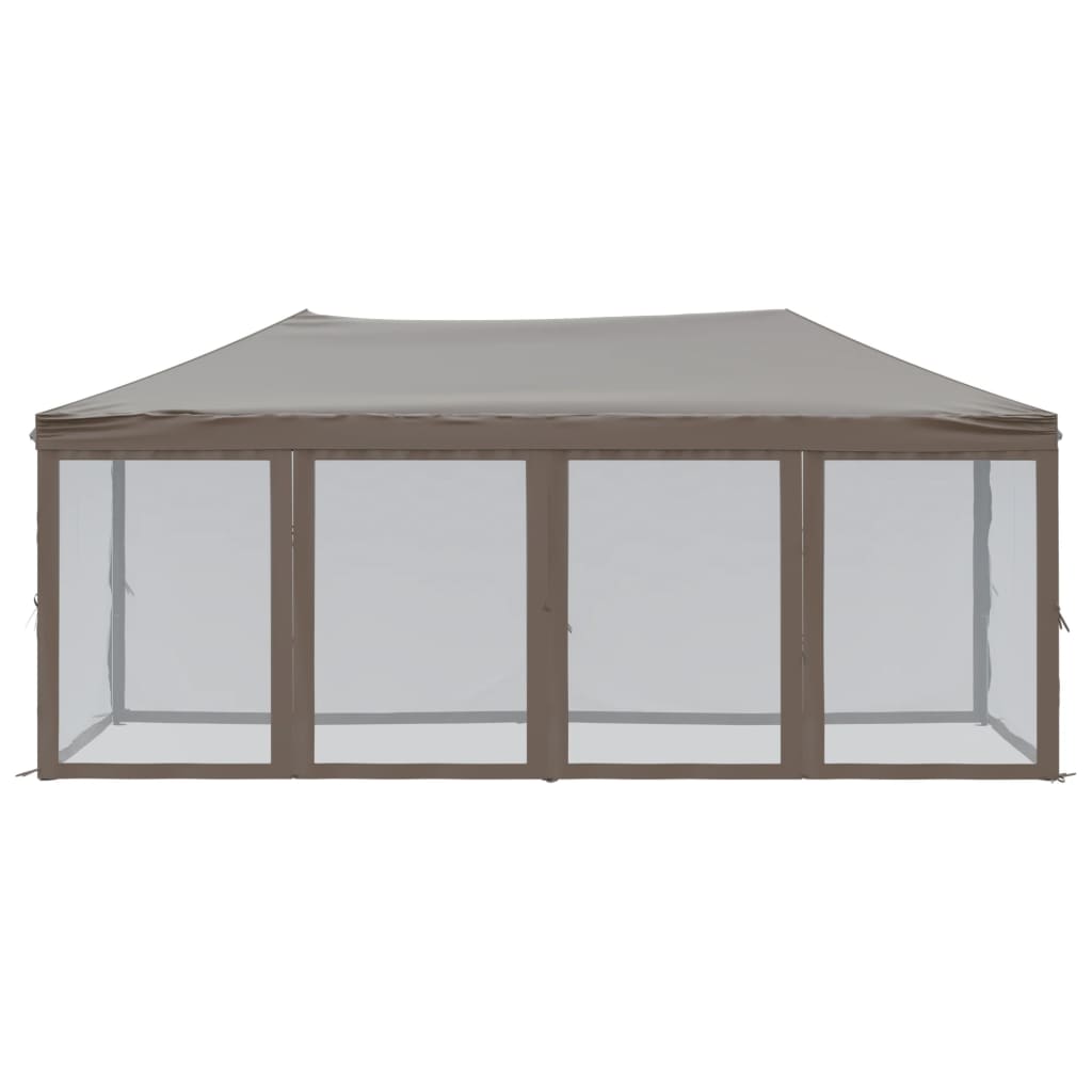 vidaXL Folding Party Tent with Sidewalls Taupe 3x6 m - 12928