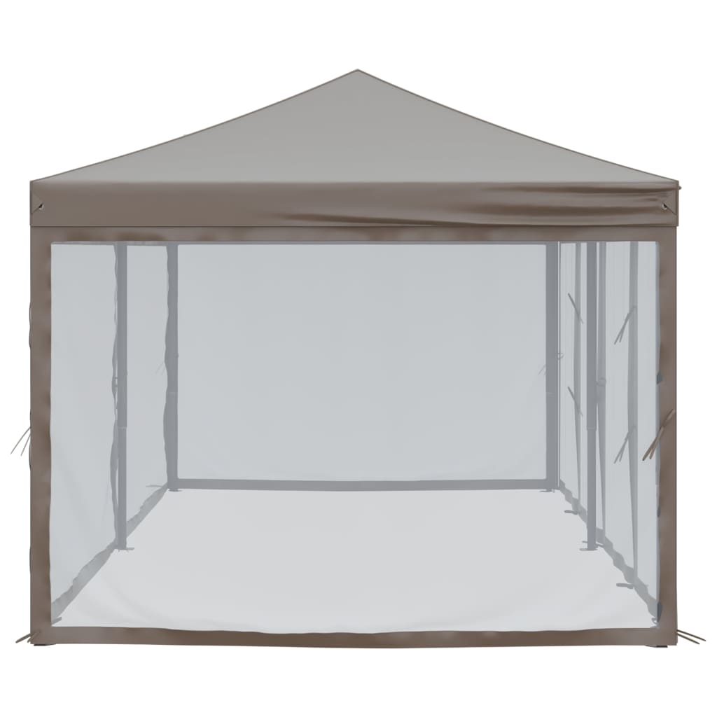 vidaXL Folding Party Tent with Sidewalls Taupe 3x6 m - 12928