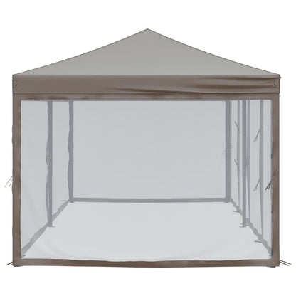 vidaXL Folding Party Tent with Sidewalls Taupe 3x6 m - 12928