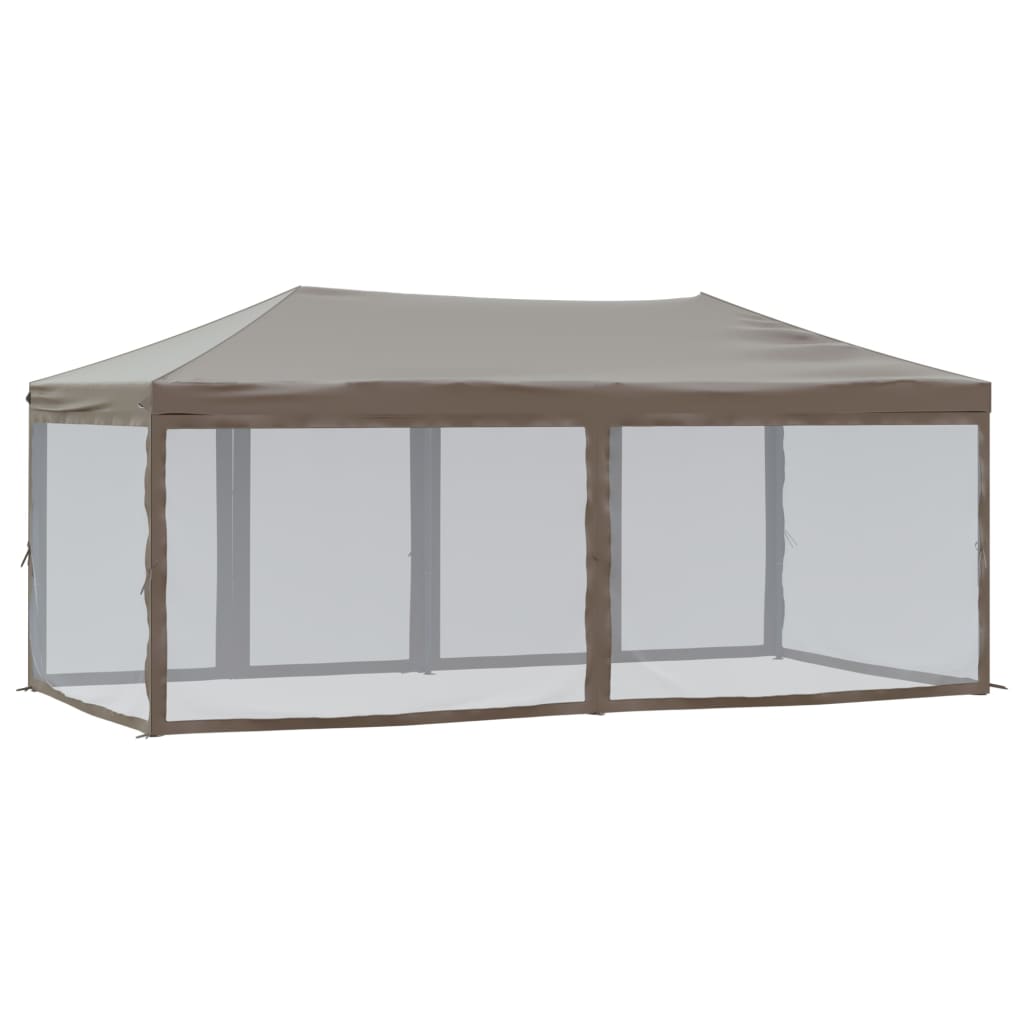 vidaXL Folding Party Tent with Sidewalls Taupe 3x6 m - 12928