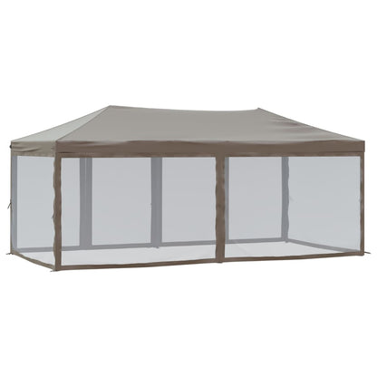 vidaXL Folding Party Tent with Sidewalls Taupe 3x6 m - 12928