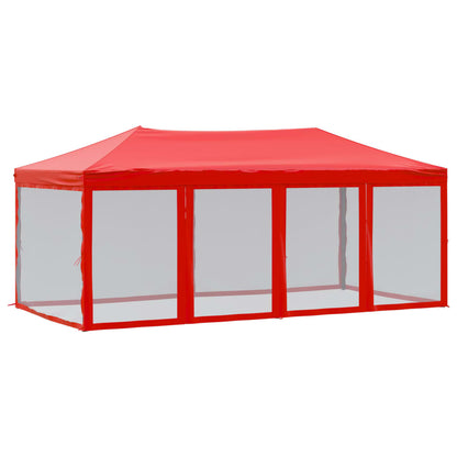 vidaXL Folding Party Tent with Sidewalls Red 3x6 m - 12929