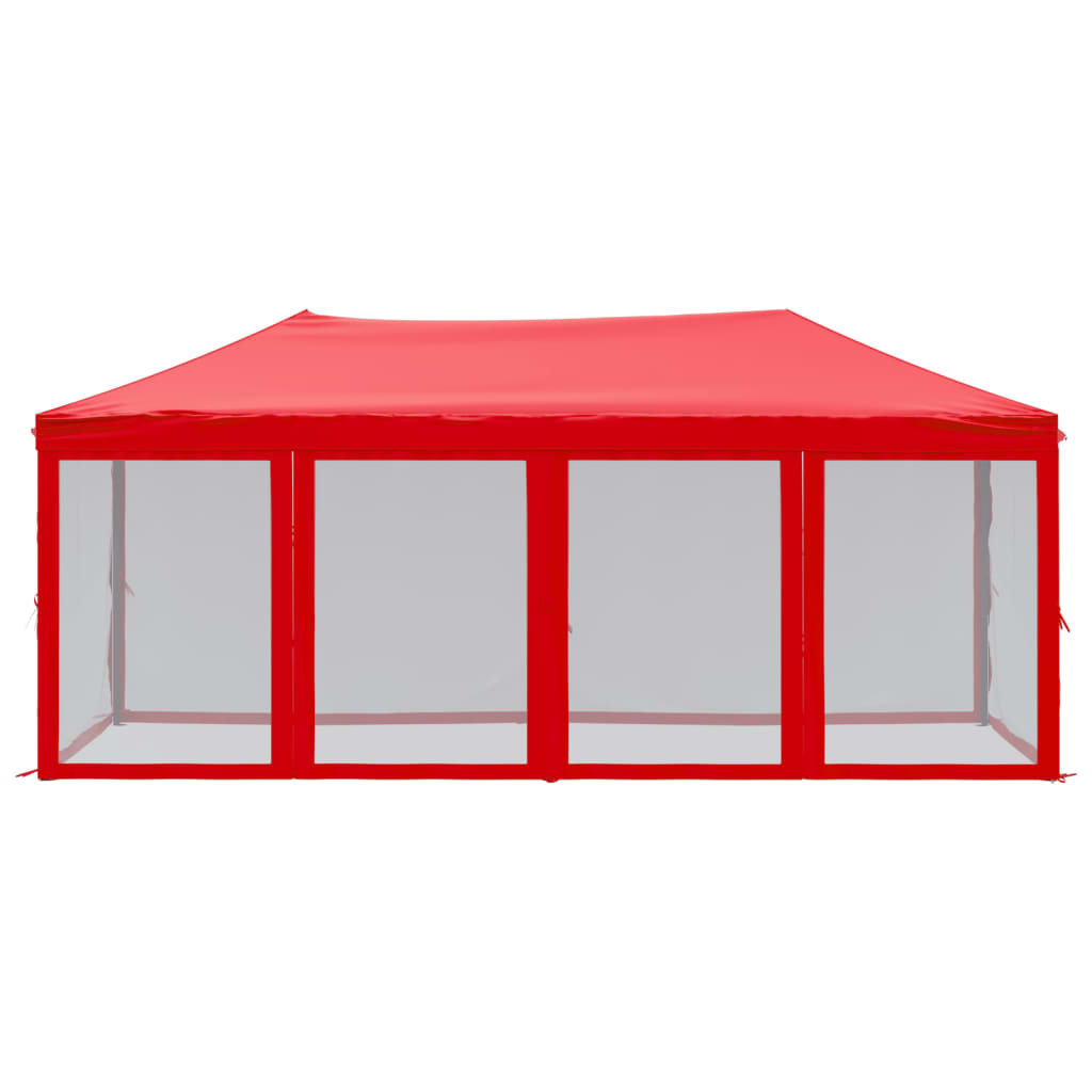 vidaXL Folding Party Tent with Sidewalls Red 3x6 m - 12929