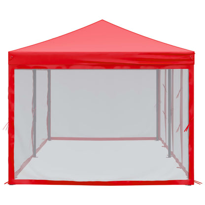 vidaXL Folding Party Tent with Sidewalls Red 3x6 m - 12929
