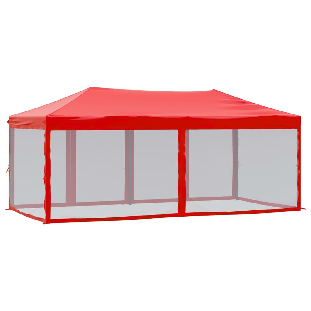 vidaXL Folding Party Tent with Sidewalls Red 3x6 m - 12929