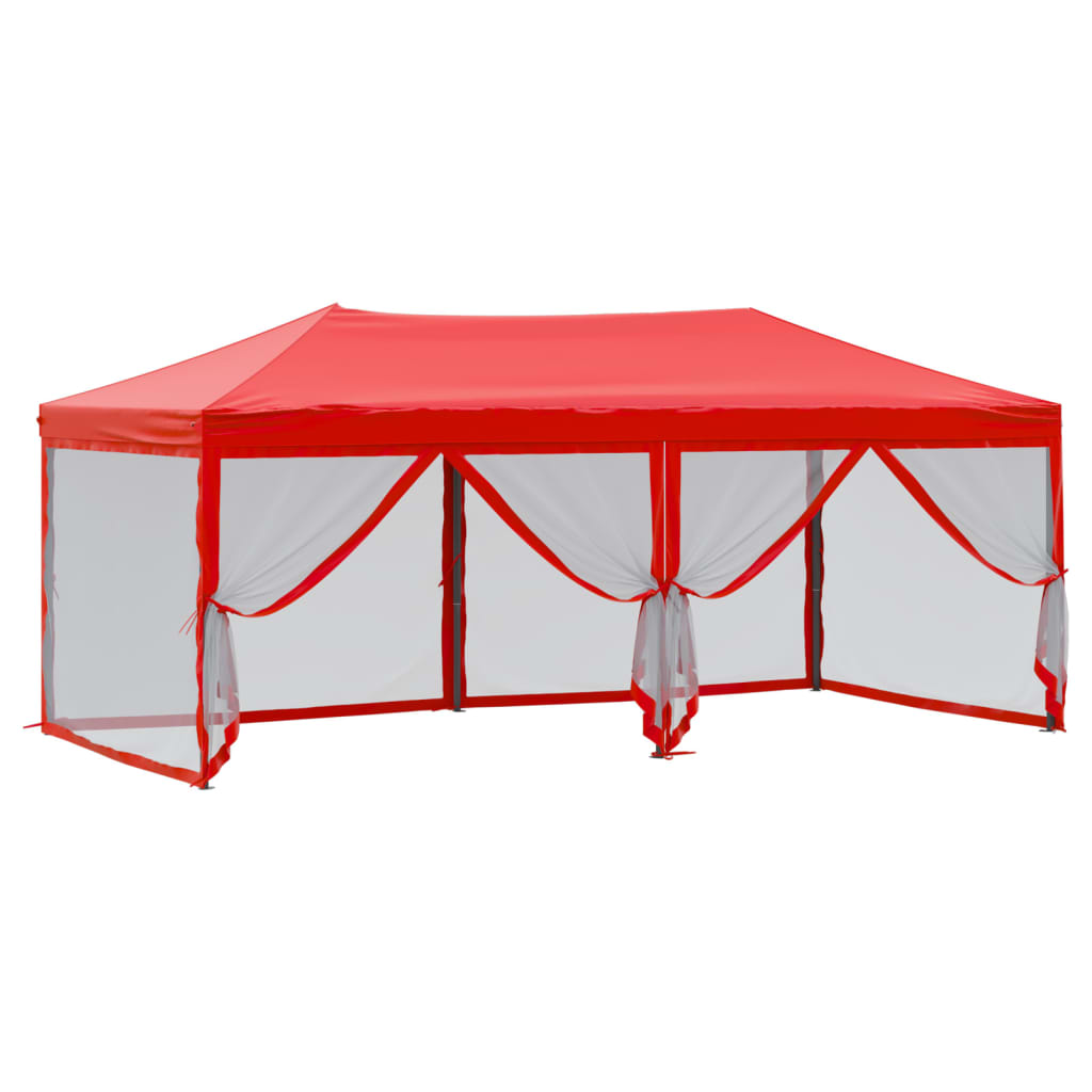 vidaXL Folding Party Tent with Sidewalls Red 3x6 m - 12929