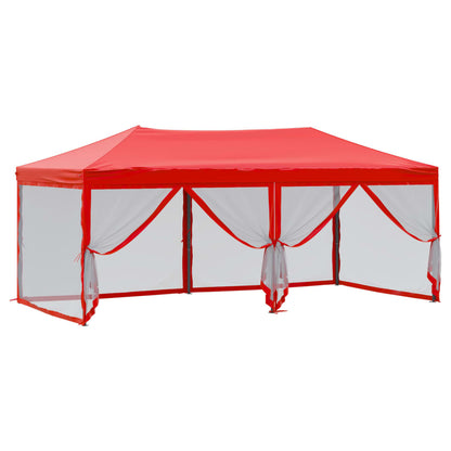 vidaXL Folding Party Tent with Sidewalls Red 3x6 m - 12929