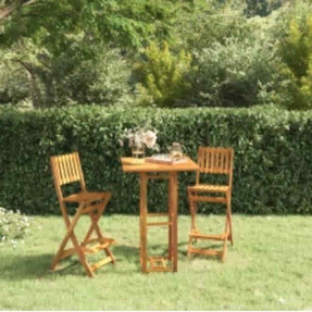 vidaXL Bistro Table 75x75x110 cm Solid Wood Acacia - Brown
