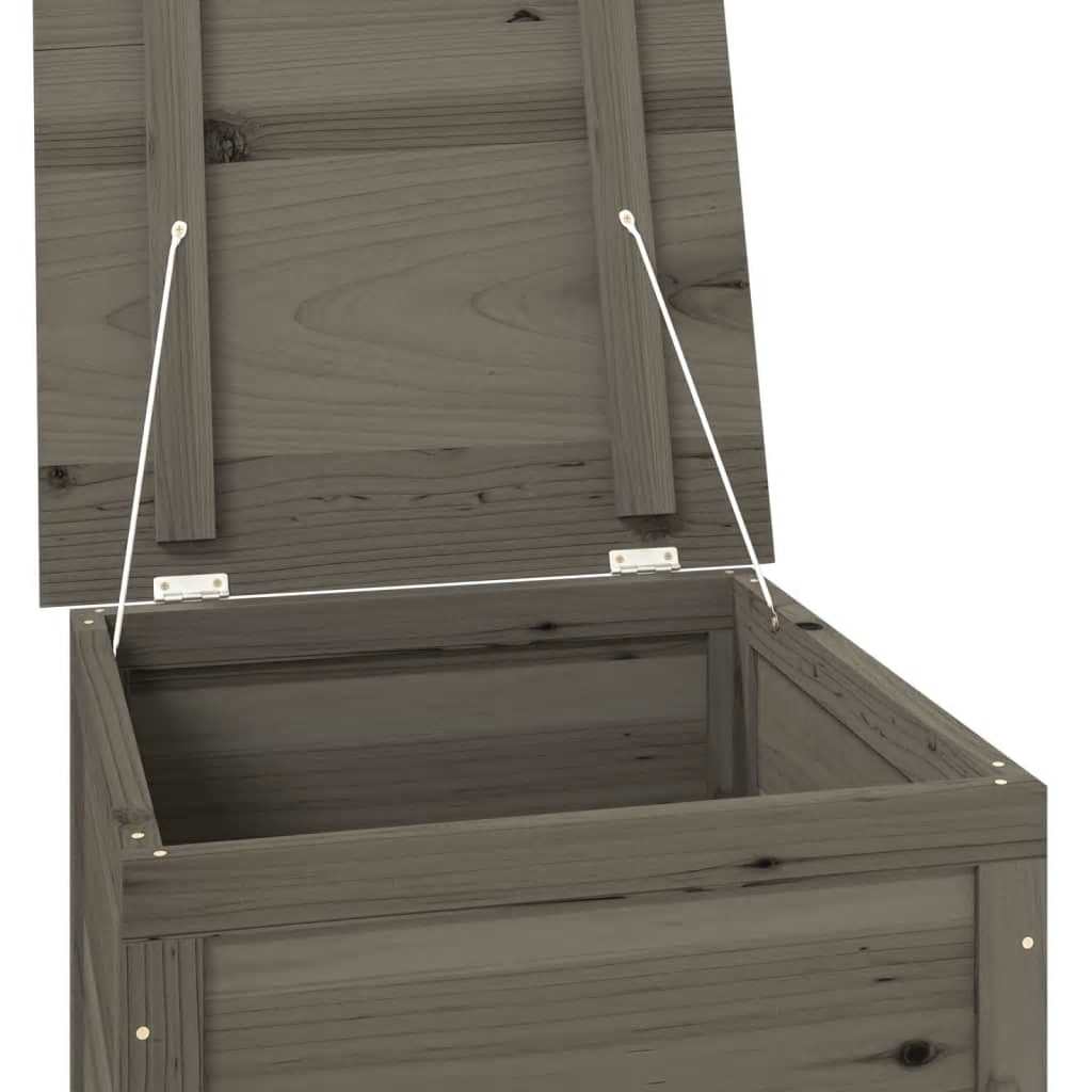 vidaXL Outdoor Cushion Box Anthracite 50x50x56 cm Solid Wood Fir