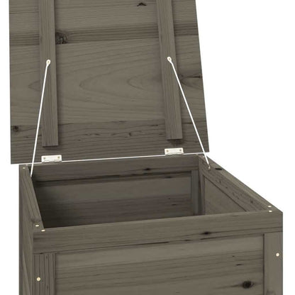 vidaXL Outdoor Cushion Box Anthracite 50x50x56 cm Solid Wood Fir