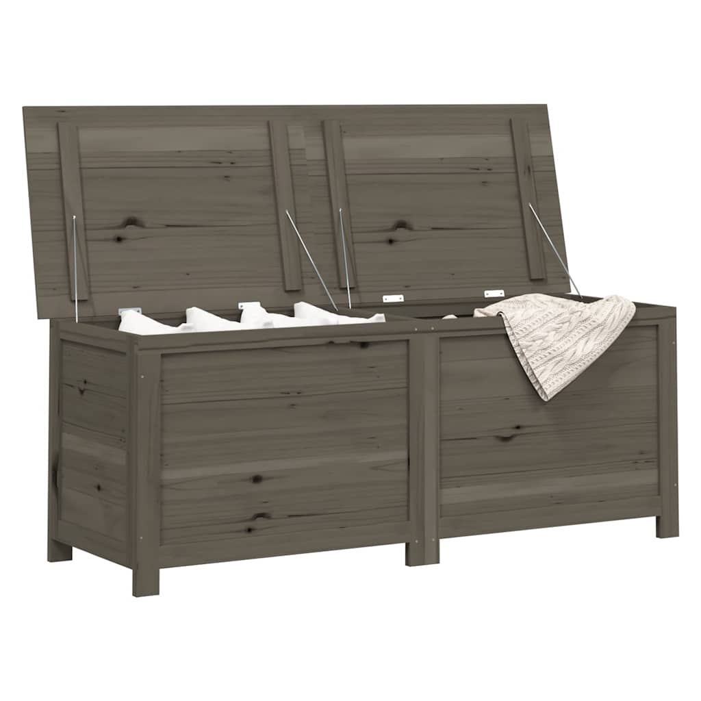 vidaXL Outdoor Cushion Box Anthracite 150x50x56 cm Solid Wood Fir