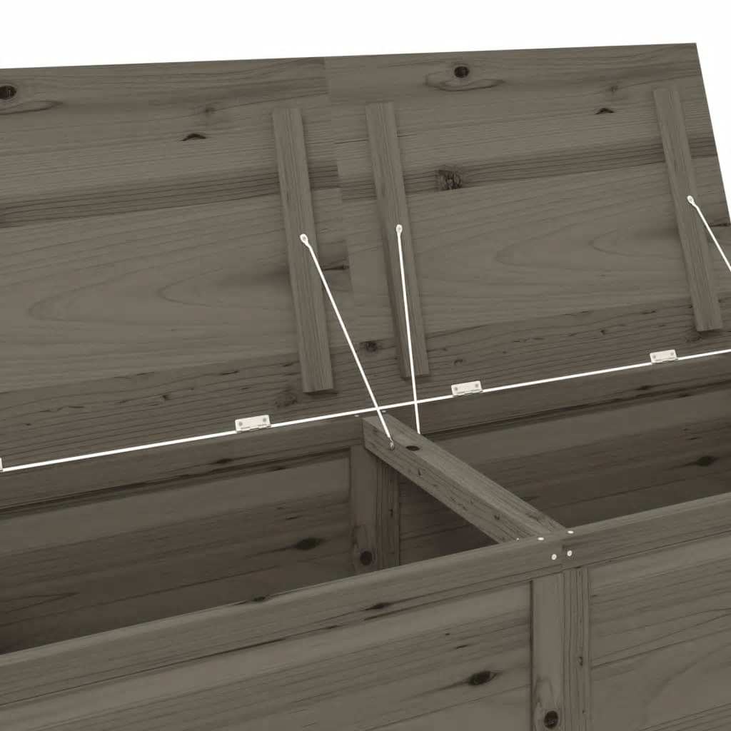 vidaXL Outdoor Cushion Box Anthracite 150x50x56 cm Solid Wood Fir