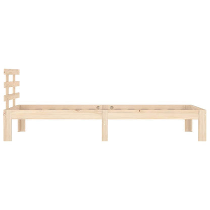 vidaXL Bed Frame without Mattress Solid Wood 90x200 cm - Brown - 205.5 x 95 x 69.5 cm