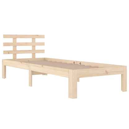 vidaXL Bed Frame without Mattress Solid Wood 100x200 cm - Brown - 205.5 x 103.5 x 69.5 cm