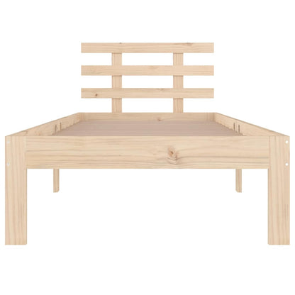 vidaXL Bed Frame without Mattress Solid Wood 100x200 cm - Brown - 205.5 x 103.5 x 69.5 cm