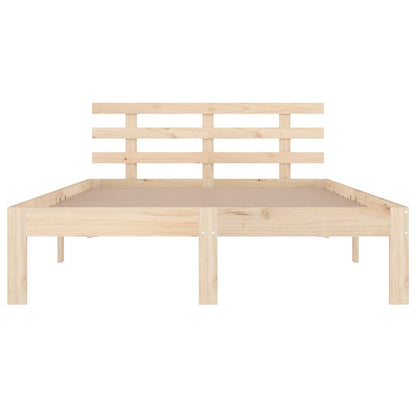 vidaXL Bed Frame without Mattress Solid Wood 200x200 cm - Brown - 205.5 x 203.5 x 69.5 cm