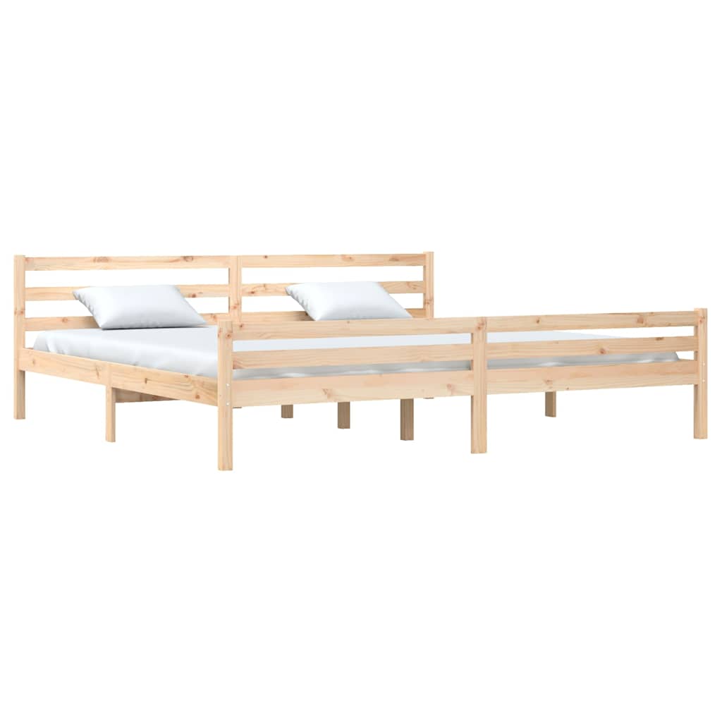 vidaXL Bed Frame without Mattress Solid Wood 200x200 cm - Brown - 205.5 x 205.5 x 69.5 cm