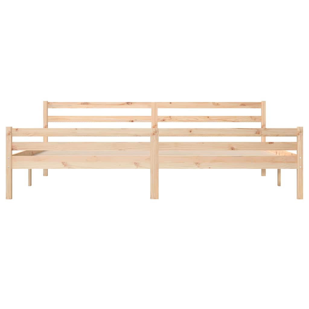 vidaXL Bed Frame without Mattress Solid Wood 200x200 cm - Brown - 205.5 x 205.5 x 69.5 cm