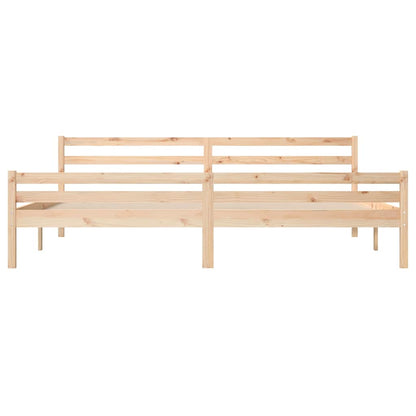 vidaXL Bed Frame without Mattress Solid Wood 200x200 cm - Brown - 205.5 x 205.5 x 69.5 cm