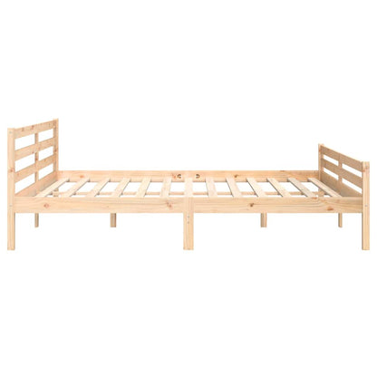 vidaXL Bed Frame without Mattress Solid Wood 200x200 cm - Brown - 205.5 x 205.5 x 69.5 cm